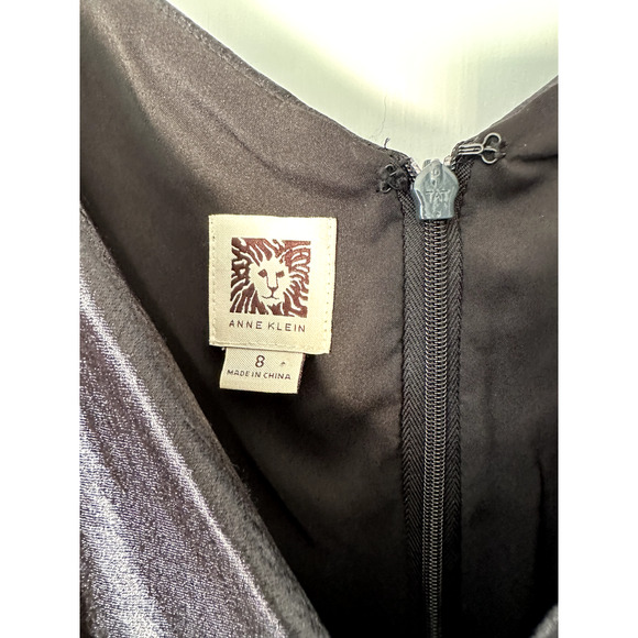 Anne Klein Vintage Black Satin Sleeveless Ruched Cocktail Dress Womens Size 8 - Picture 4 of 9